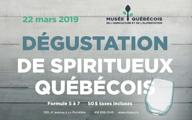 Dégustation de spiritueux au Musée le 22 mars