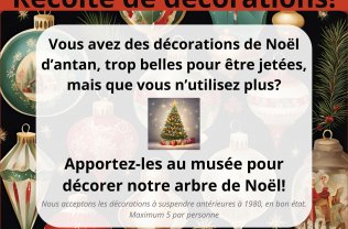 Venez décorer notre arbre de Noël!