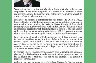 M. ROSAIRE OUELLET, NOUS NOUS SOUVENONS