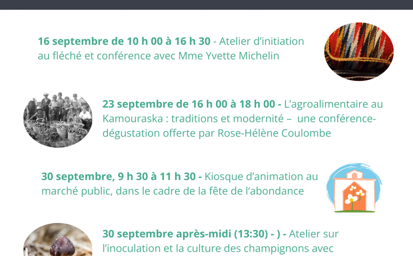 Des activités cet automne!